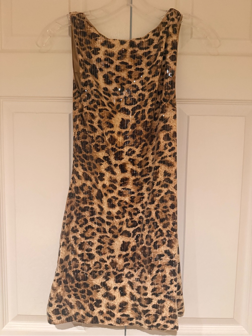 Princess Polly Leopard Sequin Mini Dress - Brown & Black